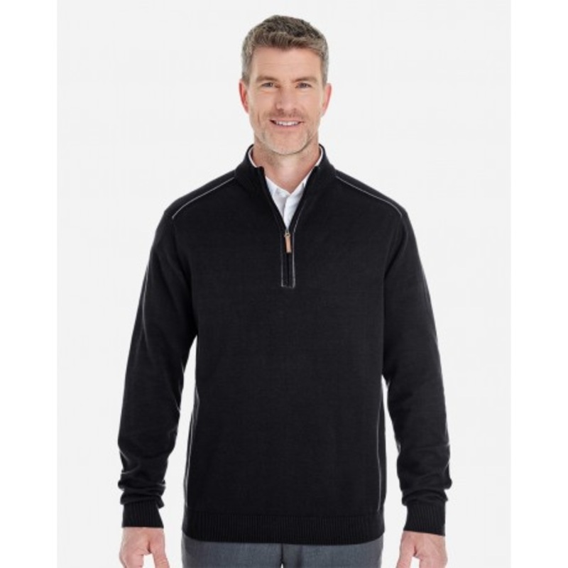 Devon & Jones DG478 Manchester Fully-Fashioned Quarter-Zip Pullover Sweater | Devon & Jones DG478