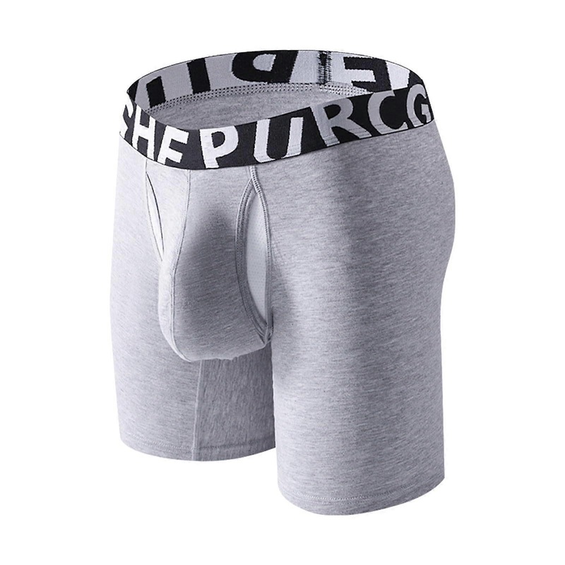 Herrenhose Lang Klassisch Doppellagig Light Grau M Mit Geteilten Taschen Boxershorts Herrenmode