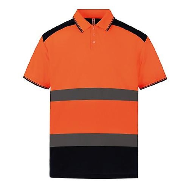Yoko Mens Two Tone Hi-Vis Polo Shirt