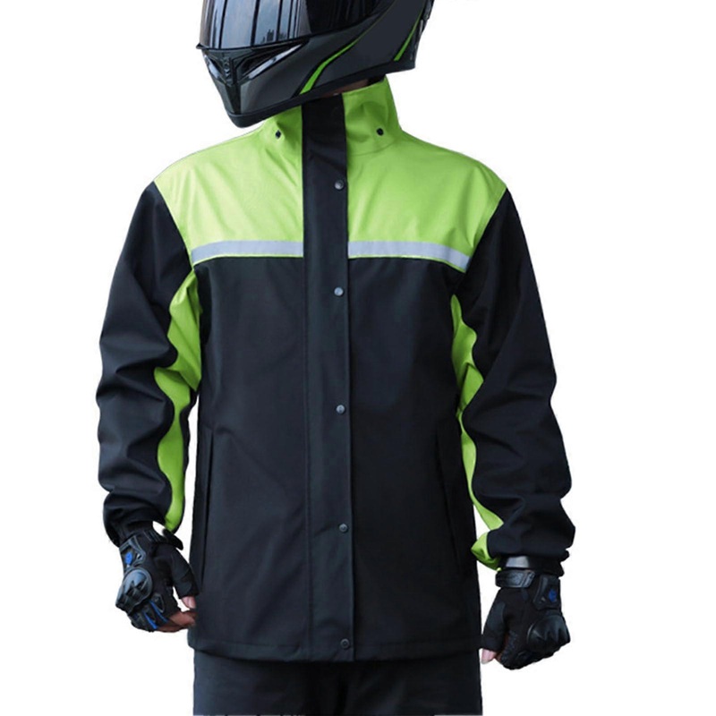 Rain Suit, Motorcycle Rain Gear for Men, Lightweight, Breathable, Jacket  Trousers, XL Black Green