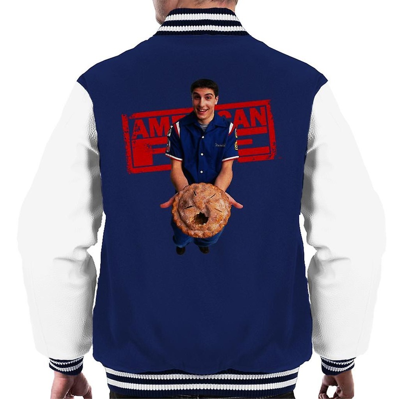 American Pie Jim Holding Eaten Pie Men's Varsity Jacket