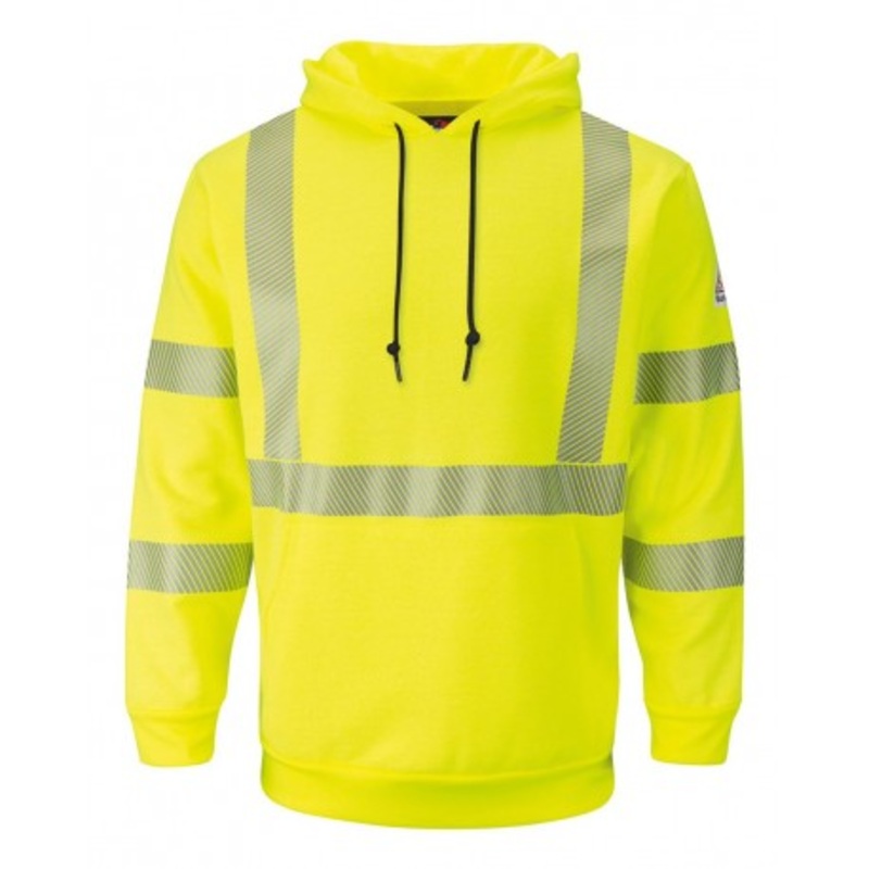 Bulwark SMH4T Hi-Visibility Pullover Hooded Fleece Sweatshirt - Tall Sizes | Bulwark SMH4T
