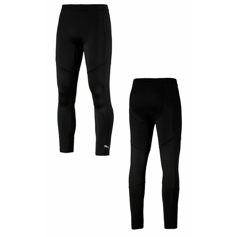 Puma Energy Tech Stretch Waist Bottoms Black Mens Leggings Baselayer 516939 01
