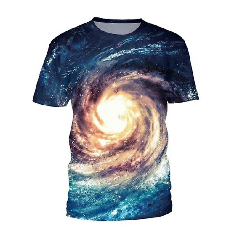 2022 Summer Men's And Women's Round Neck Pullover Short Sleeve T-shirt Digital Printing Couple Tops