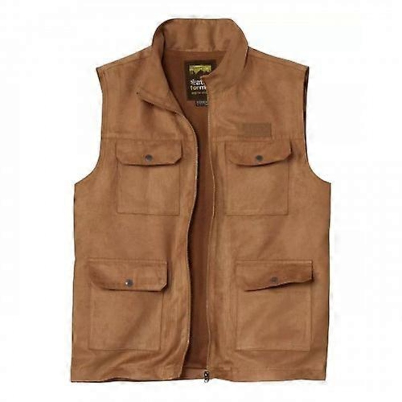 Atlas For Men Mens Faux Suede Gilet