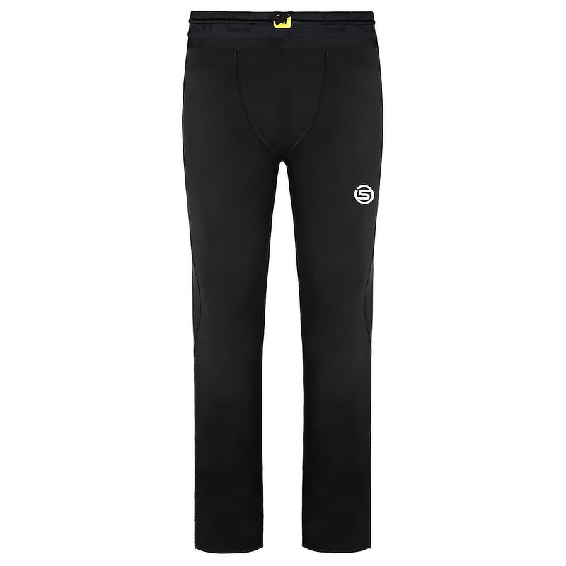 Skins Series-3 Stretch Waist Black Mens Travel Long Tight Leggings ST00300399001