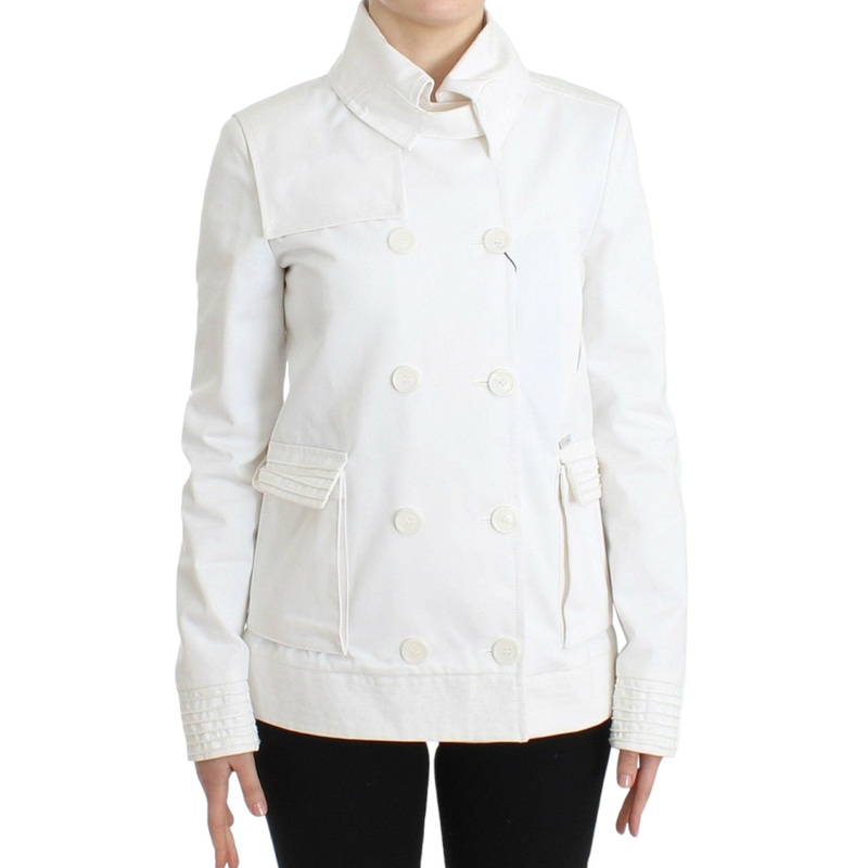 White Double Breasted Jacket Coat Blazer