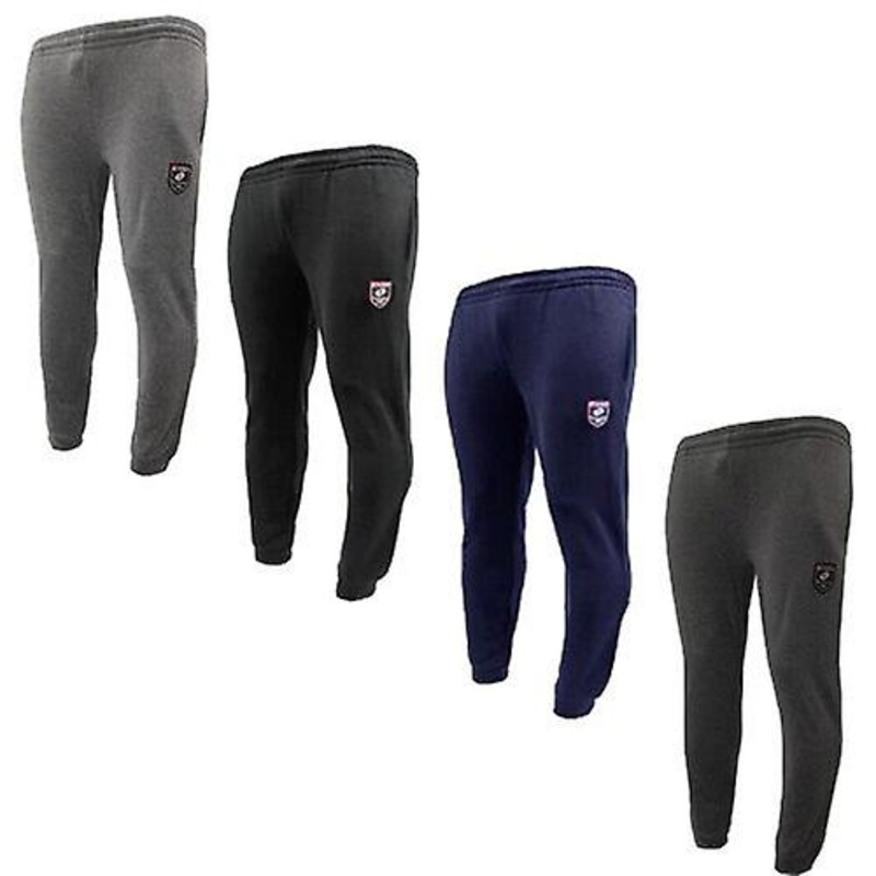 Lotto Contrast Cuffed Mens Sweat Pants Track Bottoms Black Grey Blue F15LTEM003