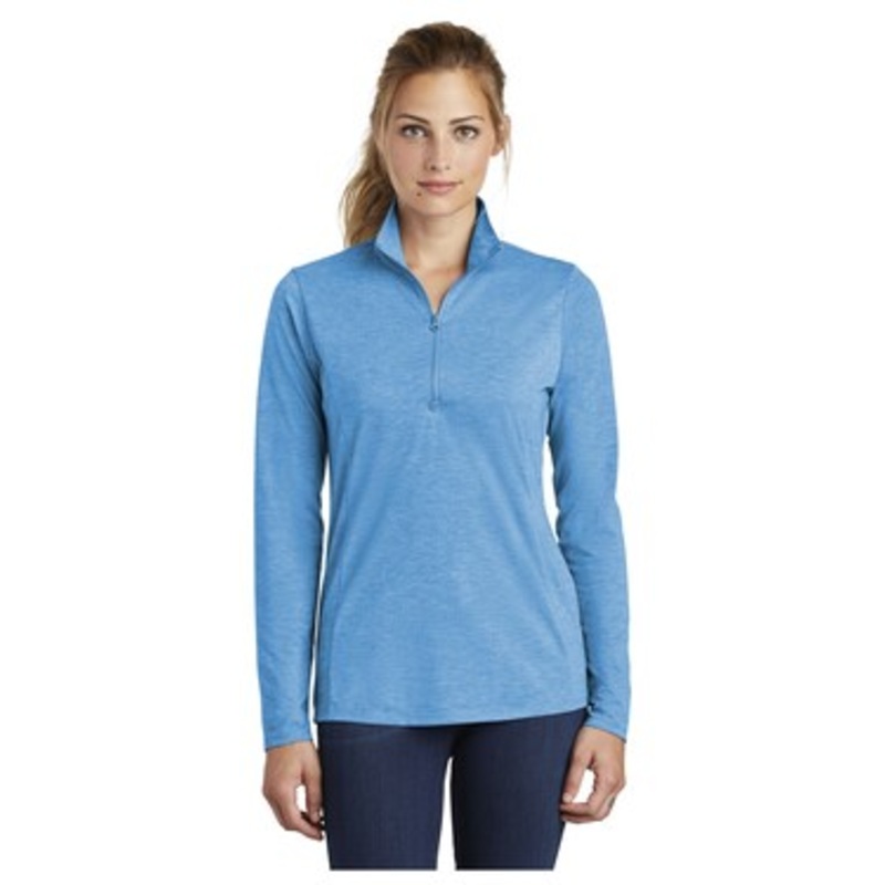 Sport-Tek LST407 Women's PosiCharge Tri-Blend Wicking 1/4-Zip Pullover