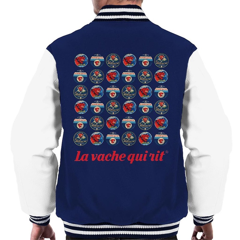 The Laughing Cow 1960s Retro Logo Montage Men's Varsity Jacket