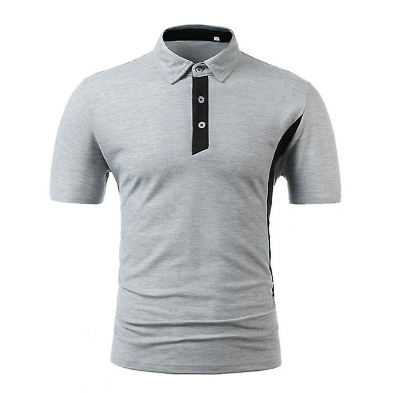2022 New Men's Polo Shirt Ins Casual Short Sleeve Contrast Color Lapel T-shirt
