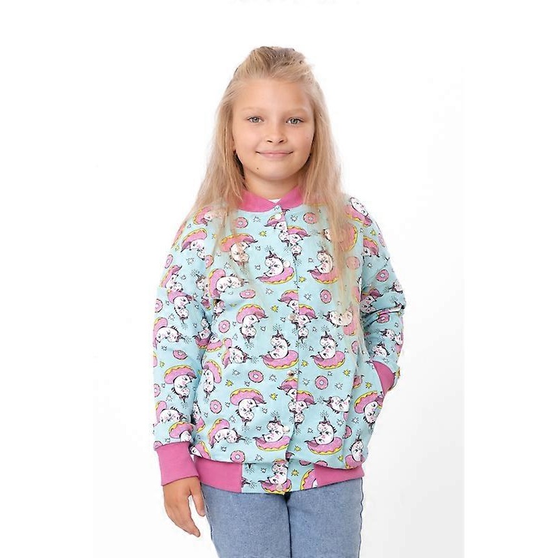Bomber Jacket (girls)  Stylish Print, Soft Double-Knit Fabric, Casual Wear,, Any season,  HC 6404-055-5
