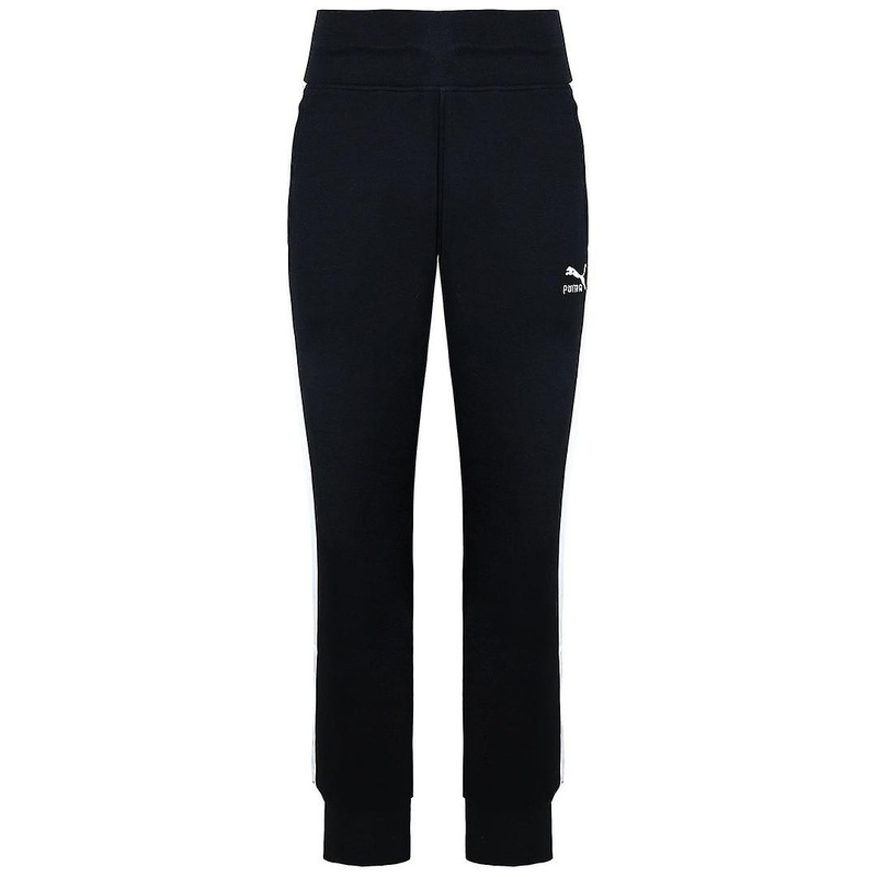 Puma Archive Logo T7 Black White Cotton Polyester Womens Sweatpants 572486 01 M1