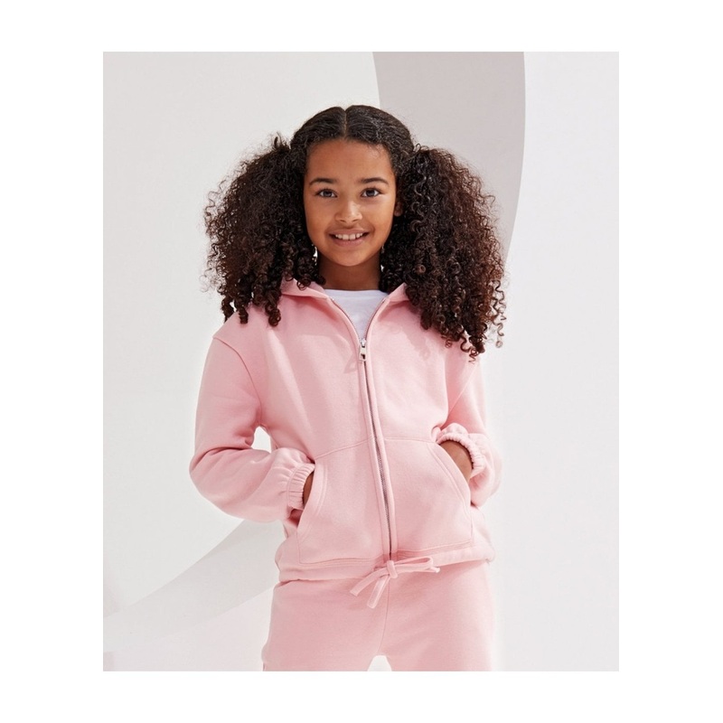 TriDri Kids recycled cropped oversize full-zip gym hoodie TR61B