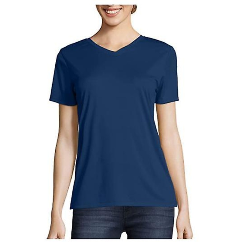 Women's Short Sleeve Performance Solid Color V-neck T-shirt