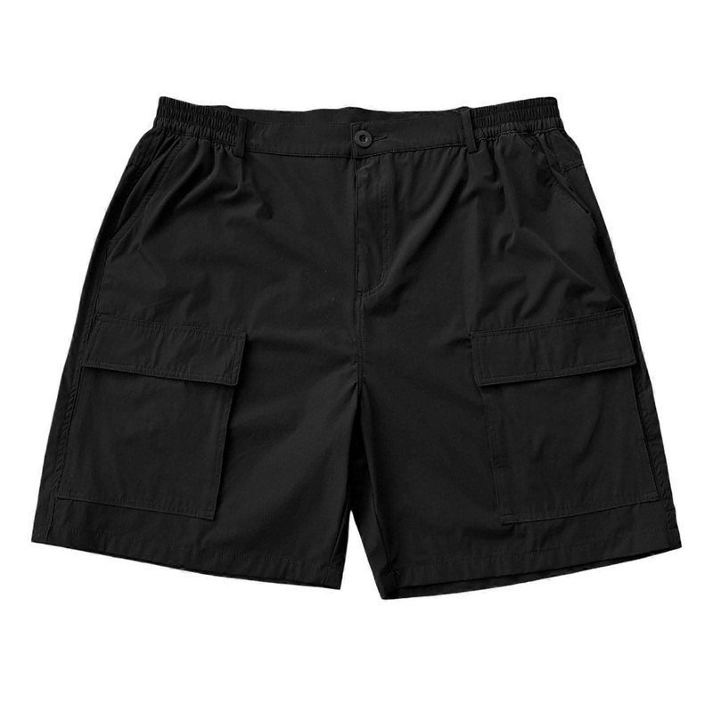 Men's Sport Shorts, Breathable Cargo Pants, Summer Hiking Pants, QuickDry Gym Pants, Black