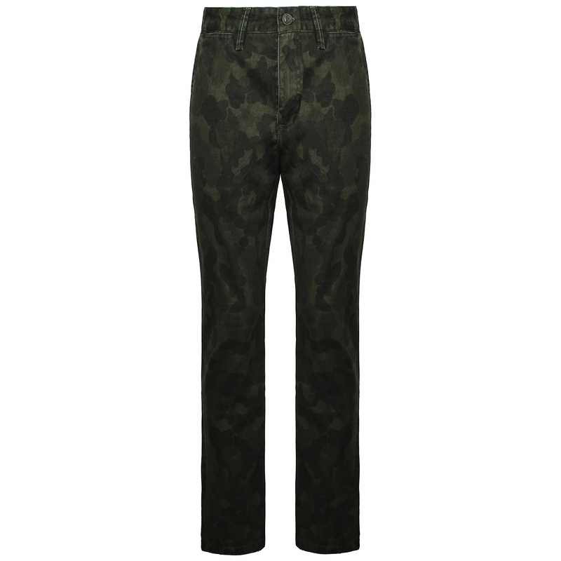 Vans Off The Wall Reg Fit Waist Printed Dark Green Mens Trousers VN 0 O6TE20
