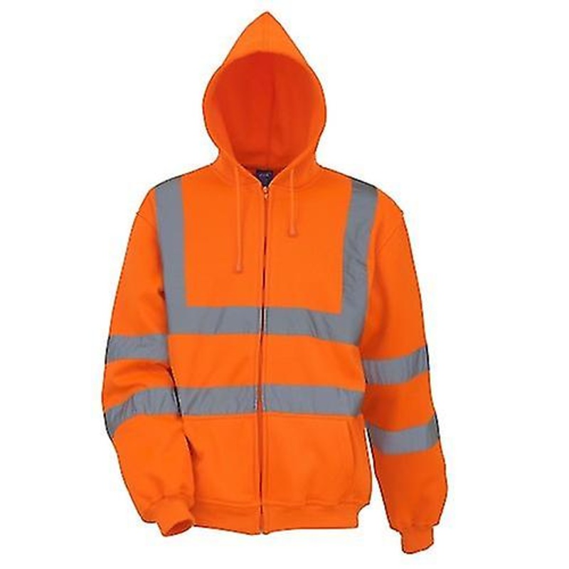 Yoko Mens Hi-Vis Full Zip Hoodie