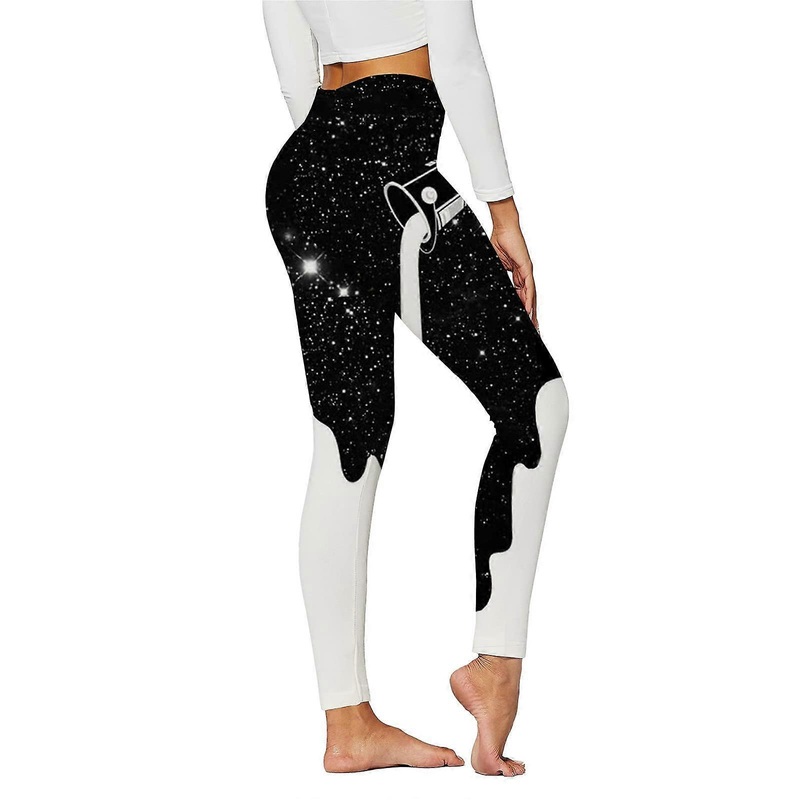 Capri Leggings Women's Compression Yoga Trousers 7/8 Length Running Tights White Size L