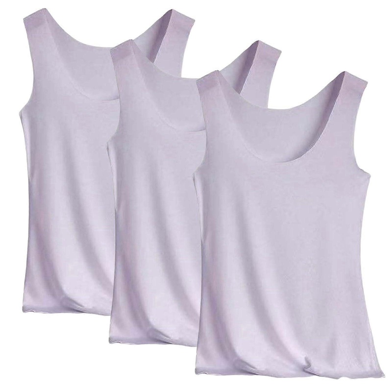 Women T Shirts For Women Plus Size Multipack Crew Neck Vest Tops Baggy Sleeveless T Shirts Size 14-4XL Gray