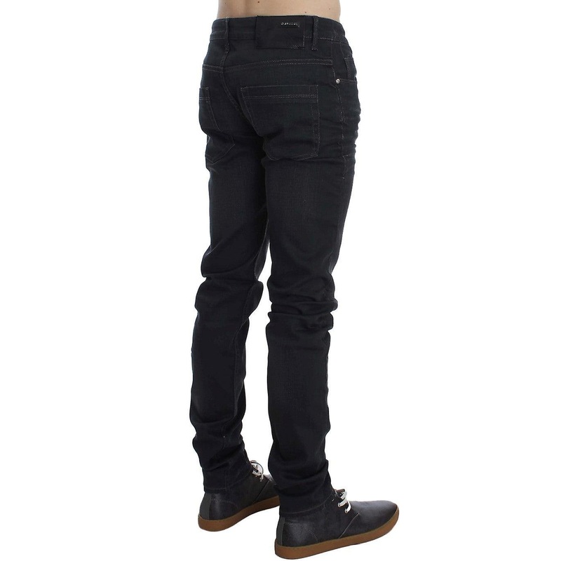 Grey Cotton Stretch Slim Fit Jeans