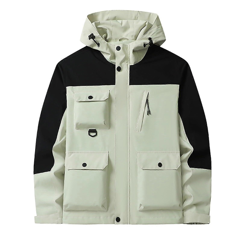 Wind Jacket Men's Quilted Vest Ultralight Rain Jacket Slim Fit White 3XL A4 Summer Lightweight Gym Wear