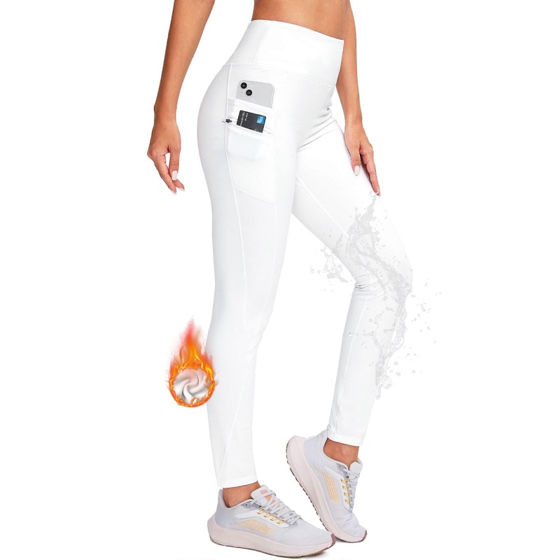 Women's Polar Lined Winter Leggings Water-Resistant High-Waisted Thermal Fleece-Lined For Running And Walking Sizes S-XXL