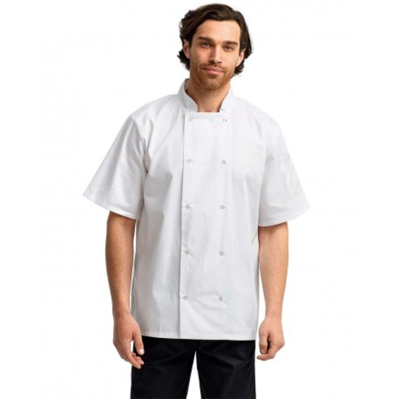 Artisan Collection by Reprime RP664 Ten Studded Front Chef Short Sleeve Coat | Artisan Collection by Reprime RP664