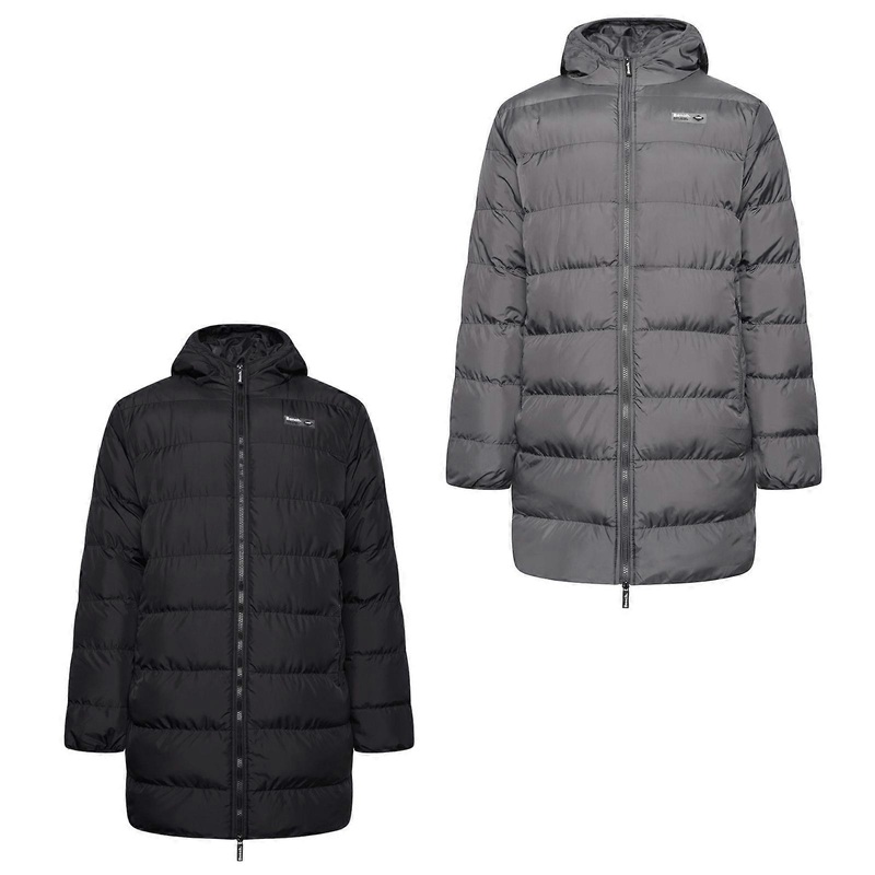 Bench Mens Armann Long Length Puffer Hooded Winter Jacket Warm Coat